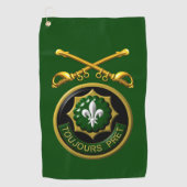 Tweede gepantserde Cavalry Regiment Patch & Saber Golfhanddoek (Voorkant)