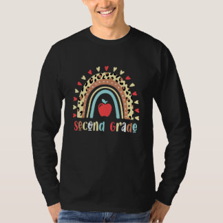 Tweede graad Leopard Rainbow Teacher Team 2e Afstu T-shirt