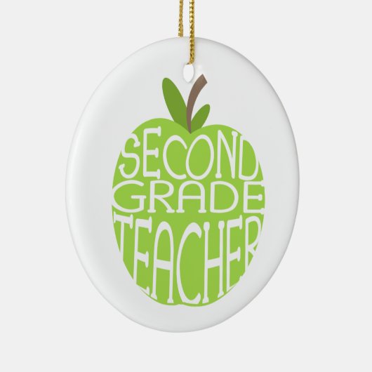 Tweede graad leraar groene Apple Ornament (Rechts)
