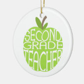 Tweede graad leraar groene Apple Ornament (Links)