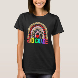 Tweede graad leraar luipaard regenboog tweede klas t-shirt