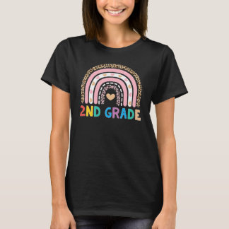 Tweede graad leraar luipaard regenboog tweede klas t-shirt