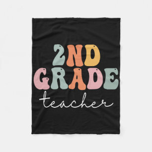 Tweede graad leraar Retro Groovy Vintage eerste da Fleece Deken