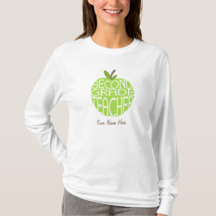 Tweede graad leraar T Shirt - groene appel