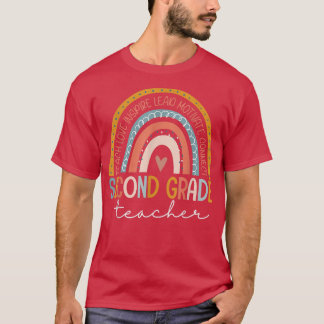 Tweede graad leraar talenliefhebber boho Rainb T-shirt