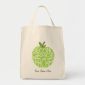 Tweede graad lerarenzak - groene appel tote bag (Voorkant)