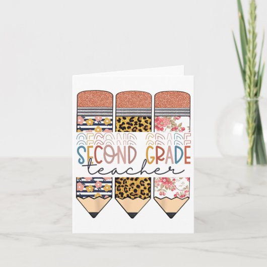 Tweede graad Lopard Pencil Eerste dag van S Kaart (Voorkant)