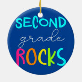 Tweede graad Rocks Team 2e graad leraar Keramisch Ornament (Achterkant)