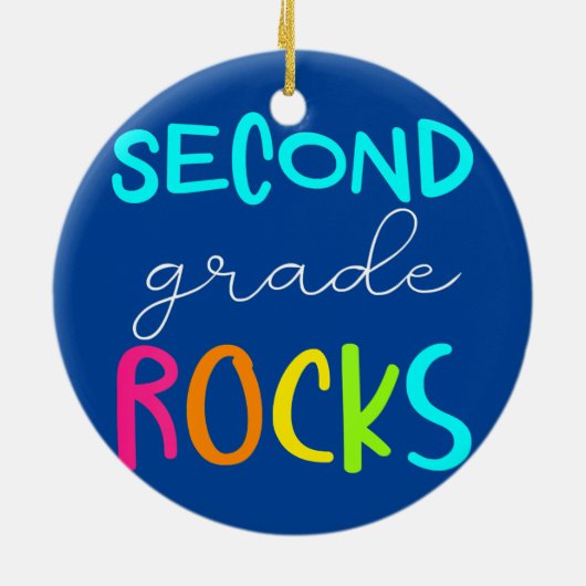 Tweede graad Rocks Team 2e graad leraar Keramisch Ornament (Achterkant)