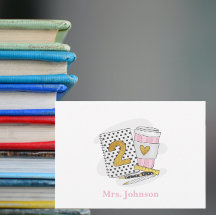 Tweede graad Teacher White Preppy Notitieboek Coff