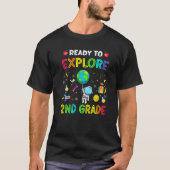 Tweede graad terug naar school astronaut ruimte E T-shirt (Voorkant)