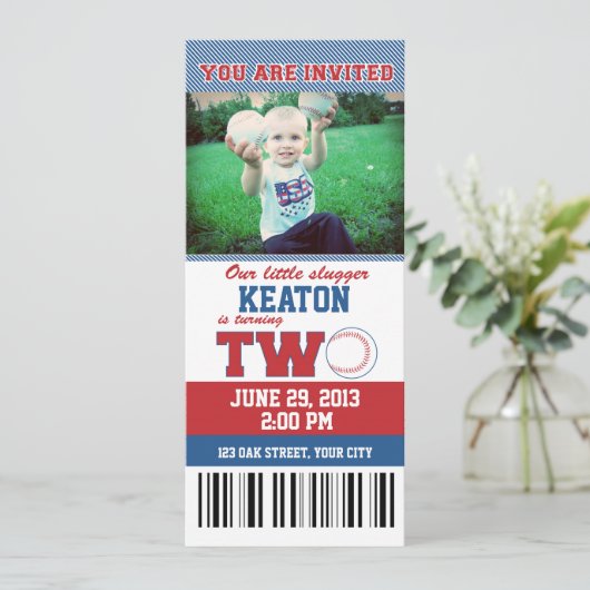 Tweede honkbal kaart (Staand voorkant)