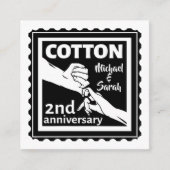 Tweede huwelijksherdenkingskoppel met handen informatiekaartje (Voorkant)