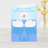 Tweede huwelijksjubileum met gepersonaliseerde zwa kaart (Gele Bloem)