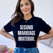 Tweede huwelijksmateriaal, grappige scheiding, sin t-shirt