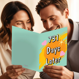 Tweede huwelijksverjaardag in twee jaar tijd kaart