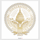Tweede inauguratie van President Donald Trump Sticker (Vel)