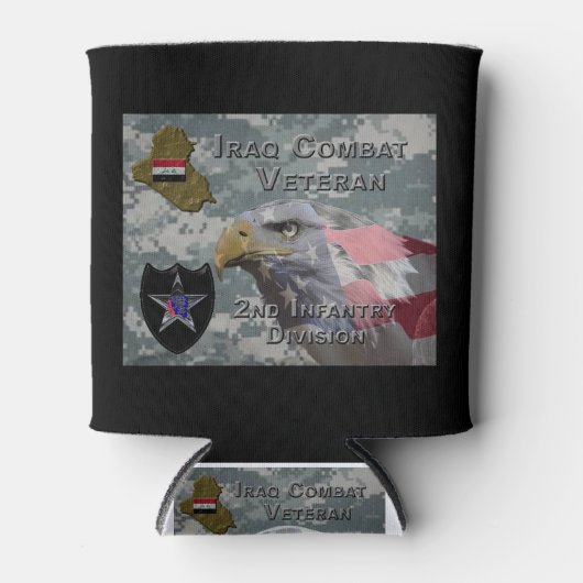 Tweede infanteriediv Irak Combat Veteran Blikjeskoeler (Voorkant)