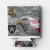 Tweede infanteriediv Irak Combat Veteran Blikjeskoeler (Achterkant)