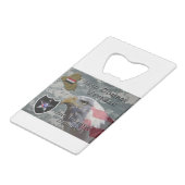Tweede infanteriediv Irak Combat Veteran Creditkaart Flessenopener (Achterkant Gekanteld)