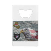 Tweede infanteriediv Irak Combat Veteran Creditkaart Flessenopener (Achterkant)