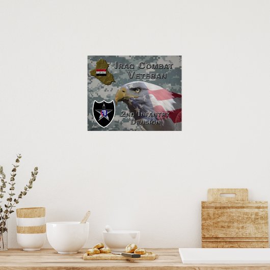 Tweede infanteriediv Irak Combat Veteran Poster (Keuken)