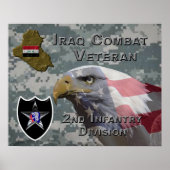 Tweede infanteriediv Irak Combat Veteran Poster (Voorkant)