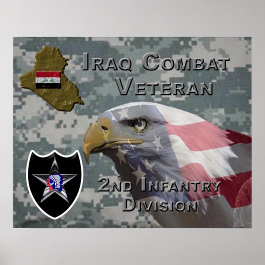 Tweede infanteriediv Irak Combat Veteran Poster (Voorkant)