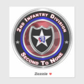 Tweede infanteriedivisie auto sticker (Vel)