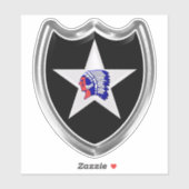 Tweede infanteriedivisie auto sticker (Vel)