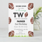 Tweede jaar down Football uitnodiging (Staand voorkant)