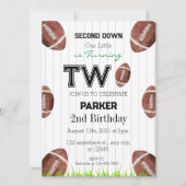 Tweede jaar down Football uitnodiging (Voorkant)