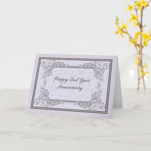 Tweede jaar Jubileum huwelijk in Zweden Kaart (Gele Bloem)