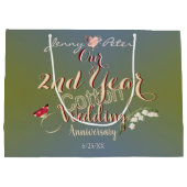 Tweede jaar Jubileum katoenweddenschap Grote Gift  Groot Cadeauzakje (Achterkant)