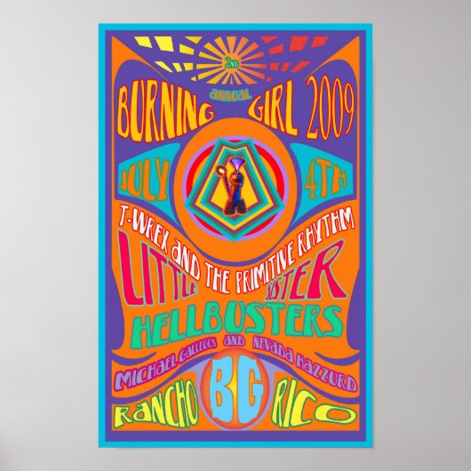 Tweede jaarlijks brandend meisje 2009 Poster (Voorkant)