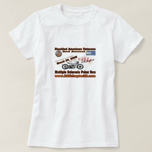 Tweede jaarlijkse DAV MS Poker run (2009) T-shirt (Design voorkant)