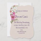 Tweede Jubileum Daisy Garden Flower Kaart (Achterkant)