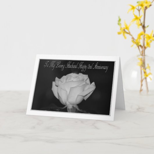 Tweede Jubileum-echtgenoot-kaart Kaart (Gele Bloem)