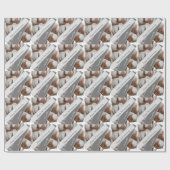 Tweede Jubileum met katoenplant Cadeaupapier (Vlak)