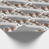 Tweede Jubileum met katoenplant Cadeaupapier (Hoek)