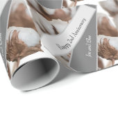 Tweede Jubileum met katoenplant Cadeaupapier (Rol Hoek)