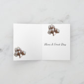 Tweede Jubileum met katoenplant Kaart (Binnen)