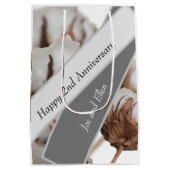 Tweede Jubileum met katoenplant Medium Cadeauzakje (Achterkant)