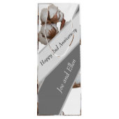 Tweede Jubileum met katoenplant Wijn Cadeautas (Achterkant)