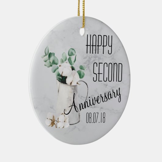 Tweede Jubileum Porcelain Ornament (Rechts)