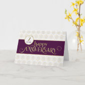 Tweede Jubileum - Prestigieus - Plum Gold Kaart (Gele Bloem)