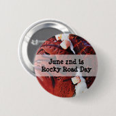 Tweede juni: Nationale Rocky Road Day Funny Holida Ronde Button 5,7 Cm (Voorkant /achterkant)