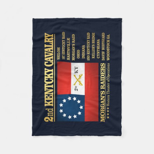 Tweede Kentucky Cavalry (BA2) Fleece Deken (Voorkant)