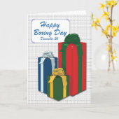 Tweede kerstdag kaart (Gele Bloem)