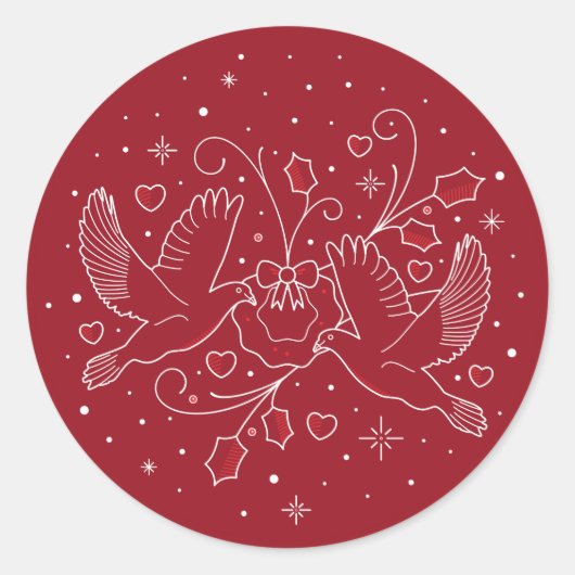 TWEEDE KERSTDAG / Kerststickers Ronde Sticker (Voorkant)